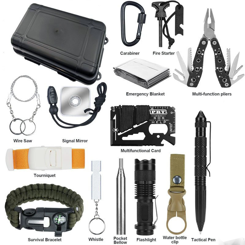 Outdoor Hunting Kit - Hongrui DIY Kompaktes Tragbares Stoßfestes Überlebensausrüstungs-Notfallwerkzeugset