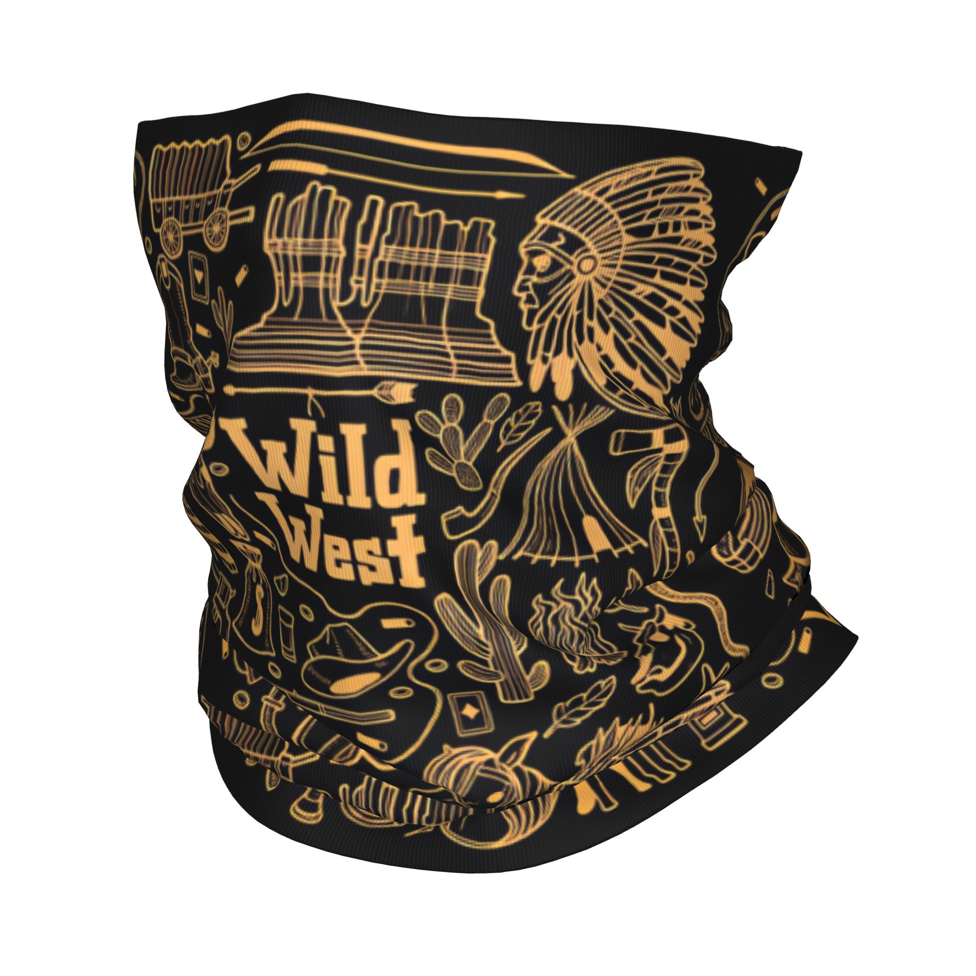 Wildman Hunting & Outdoor Nelspruit - Outdoor-Sport-Sturmhaube mit Wild-West-Muster, weiche, warme taktische