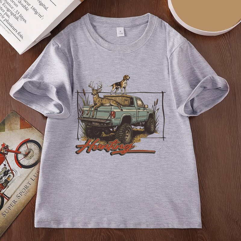 Outdoor Hunting Dogs - Jagd-T-Shirt Hirschjagd-T-Shirt Hundemotiv Herren Outdoor Baumwolle