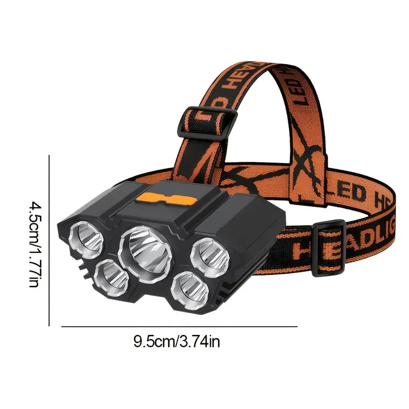 Tragbare 5LED-Außenstirnlampe  – Outdoor Hunting And Fishing Bewertung und Preis